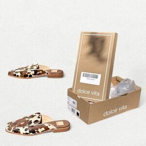 Dolce Vita Bradly Flats in Cocoa Taurus Calf Hair